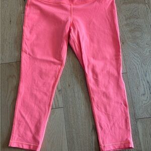 Girls' Coral Pink Stretch Leggings